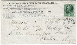 Item #010746 1876-1886 – Four postally used envelopes promoting Women’s Suffrage including...