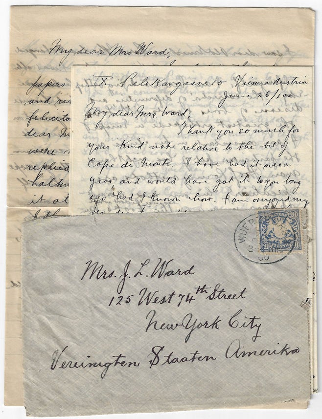 Item #010748 1900 &ndash; Letter and photographs from an American physician training to become an orthopedist describing his overseas studies, the Austria Corpus Christi celebration, and the Passion of Christ performance at Oberammergau. Dr. J. T. Watkins.