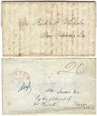 1837 – A long, three-page letter describing a businessman’s journey from New Orleans to Velasco, then overland by foot to Washington, Texas, where he was murdered by “desperados”