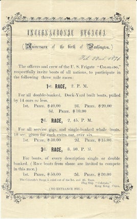 Item #010767 1870-1871 – Three entertainment broadsides from the flagship of the Asiatic Squadron