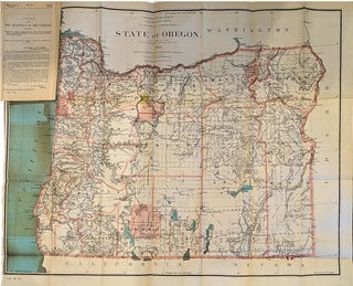 Item #010771 1884-1887 – A large , multi-color folding 1884 map of Oregon contained in an 1887...