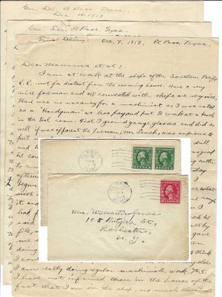 1913 &ndash; Three exceptional letters from a Southern Pacific machinist in El Paso to his mother...