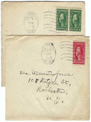 1913 &ndash; Three exceptional letters from a Southern Pacific machinist in El Paso to his mother providing an account of the Second Battle of Juarez and the blood-thirsty violence of Pancho Villa and his army
