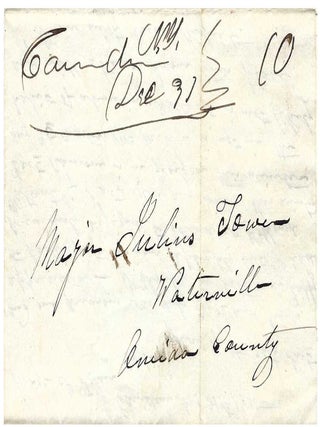 1835 &ndash; A letter of regret written on an impressive Military Ball invitation Major General in the New York State Militia informs a subordinate that he and several other officers would not be able to attend a militia assembly in Watertown
