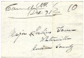 1835 – A letter of regret written on an impressive Military Ball invitation Major General in the New York State Militia informs a subordinate that he and several other officers would not be able to attend a militia assembly in Watertown