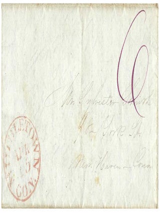 1840 &ndash; Letterhead showing the first buildings of Wesleyan College in Middletown, Connecticut, which it purchased from Alden Partridge when he moved what was to become Norwich University to Northfield, Vermont