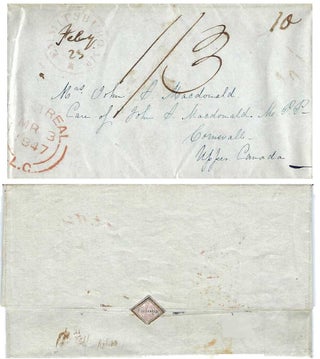 1847 – Letter to her sister in Canada from a young woman attending the first U. S. Catholic school for women, which was founded by Elizabeth Ann Seton, the first native-born U. S. citizen to be canonized as a saint