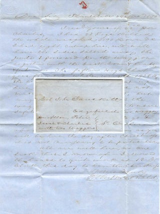 1850 &ndash; A Christmas letter from an overseer that was carried by fours slaves who were...