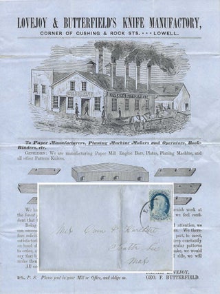 1857 &ndash; Illustrated broadside advertising an industrial &ldquo;Knife Manufactory&rdquo;